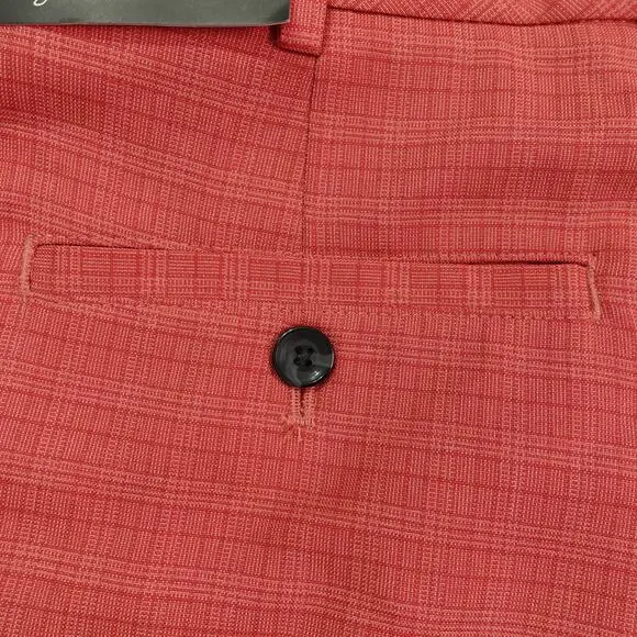 NWT Walter Hagen Mens Perfect 11 Golf Tonal Plaid Shorts Dark Coral Size 32 - Picture 10 of 10